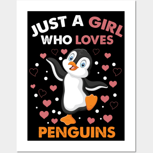 just a girl who loves penguin Posters and Art